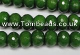 CCN2108 15.5 inches 6*10mm faceted rondelle candy jade beads