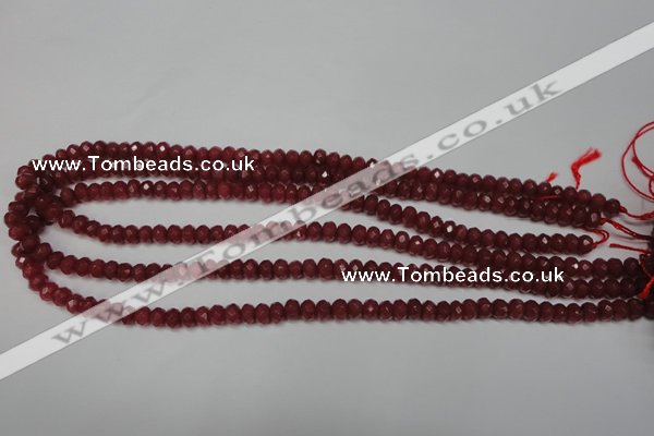 CCN2125 15.5 inches 4*6mm faceted rondelle candy jade beads