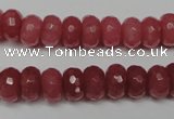 CCN2127 15.5 inches 6*10mm faceted rondelle candy jade beads