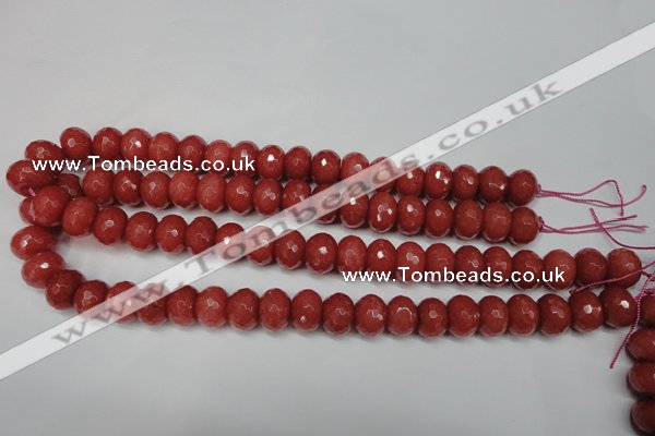 CCN2128 15.5 inches 8*12mm faceted rondelle candy jade beads