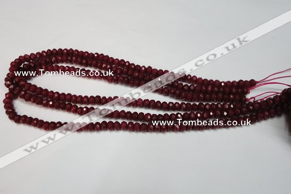 CCN2132 15.5 inches 4*6mm faceted rondelle candy jade beads