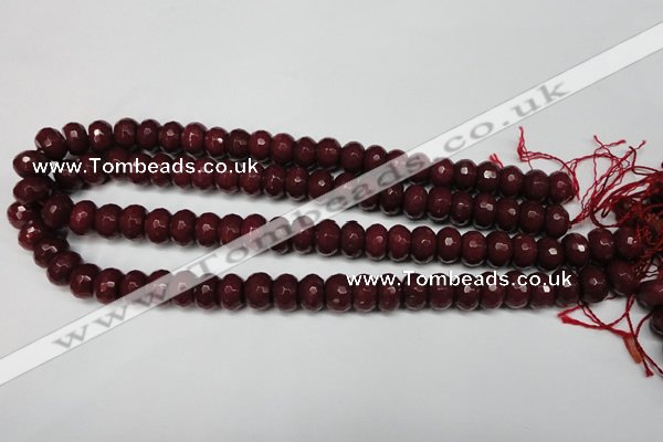 CCN2135 15.5 inches 8*12mm faceted rondelle candy jade beads