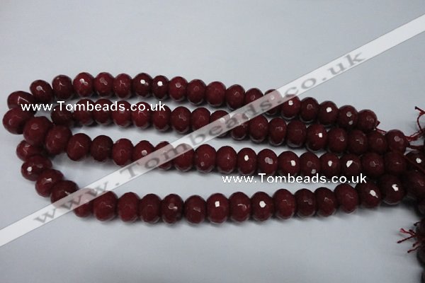 CCN2136 15.5 inches 10*14mm faceted rondelle candy jade beads