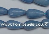 CCN2144 15.5 inches 10*20mm faceted teardrop candy jade beads