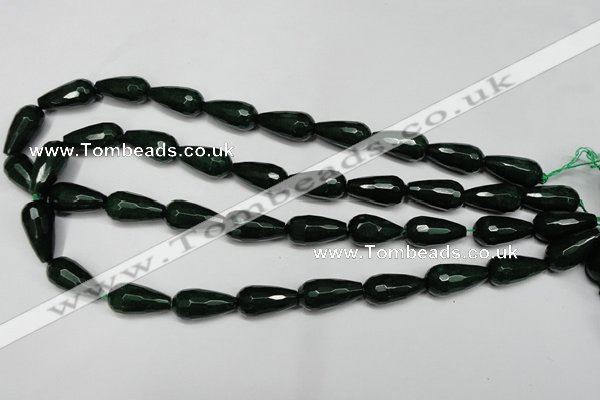 CCN2146 15.5 inches 10*20mm faceted teardrop candy jade beads