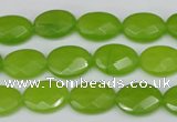 CCN215 15.5 inches 10*14mm faceted oval candy jade beads