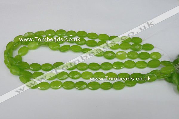 CCN215 15.5 inches 10*14mm faceted oval candy jade beads