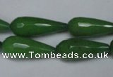 CCN2151 15.5 inches 10*25mm faceted teardrop candy jade beads