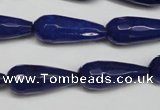CCN2152 15.5 inches 10*25mm faceted teardrop candy jade beads