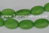 CCN216 15.5 inches 10*14mm faceted oval candy jade beads