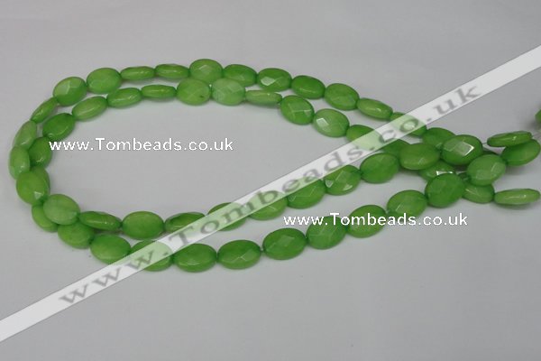 CCN216 15.5 inches 10*14mm faceted oval candy jade beads