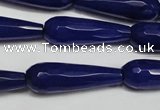 CCN2161 15.5 inches 10*30mm faceted teardrop candy jade beads