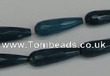 CCN2175 15.5 inches 8*25mm faceted teardrop candy jade beads