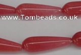 CCN2185 15.5 inches 10*30mm teardrop candy jade beads