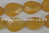 CCN2192 15.5 inches 15*20mm faceted flat teardrop candy jade beads