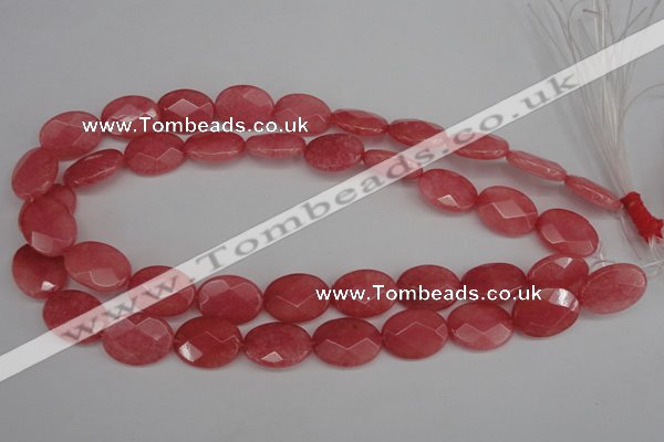 CCN2218 15.5 inches 15*20mm faceted oval candy jade beads