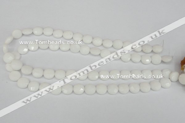 CCN2230 15.5 inches 12mm faceted coin candy jade beads wholesale