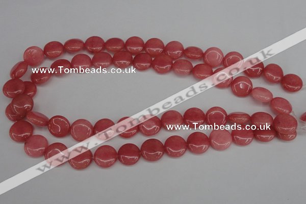 CCN2238 15.5 inches 14mm faceted coin candy jade beads wholesale