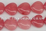 CCN2240 15.5 inches 15*15mm heart candy jade beads wholesale