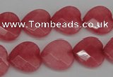 CCN2244 15.5 inches 15*15mm faceted heart candy jade beads wholesale