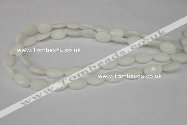 CCN225 15.5 inches 12*18mm faceted oval candy jade beads