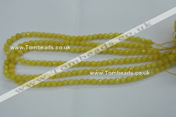 CCN2254 15.5 inches 6mm faceted round candy jade beads wholesale