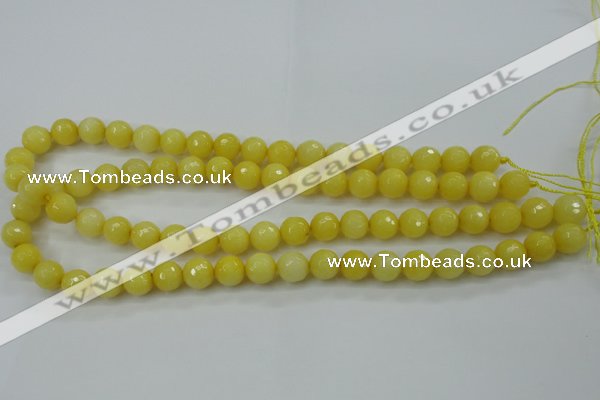 CCN2256 15.5 inches 10mm faceted round candy jade beads wholesale