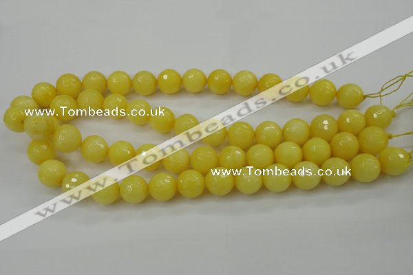 CCN2257 15.5 inches 12mm faceted round candy jade beads wholesale