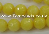 CCN2258 15.5 inches 14mm faceted round candy jade beads wholesale