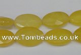 CCN226 15.5 inches 12*18mm faceted oval candy jade beads