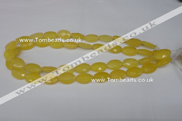 CCN226 15.5 inches 12*18mm faceted oval candy jade beads