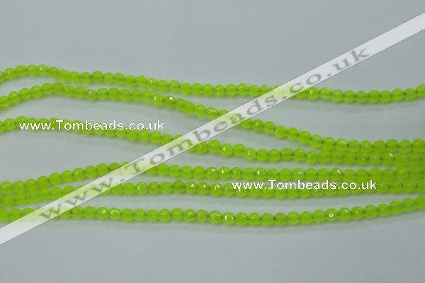 CCN2261 15.5 inches 4mm faceted round candy jade beads wholesale