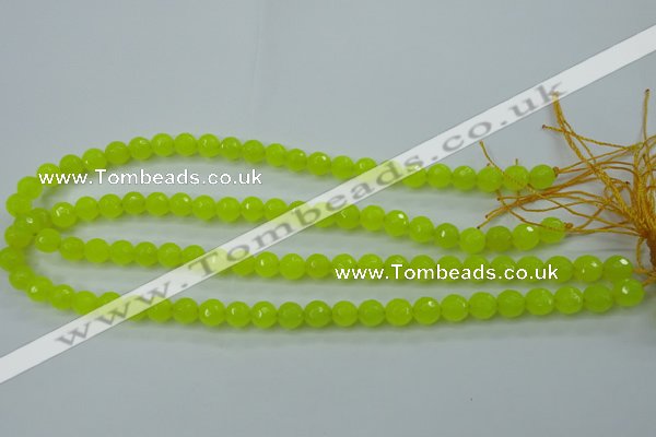 CCN2263 15.5 inches 8mm faceted round candy jade beads wholesale