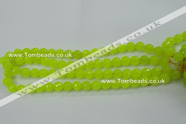 CCN2264 15.5 inches 10mm faceted round candy jade beads wholesale