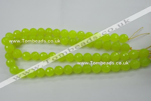 CCN2265 15.5 inches 12mm faceted round candy jade beads wholesale