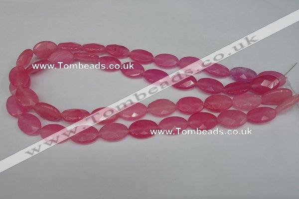 CCN227 15.5 inches 12*18mm faceted oval candy jade beads