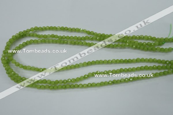 CCN2270 15.5 inches 4mm faceted round candy jade beads wholesale