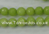 CCN2273 15.5 inches 10mm faceted round candy jade beads wholesale