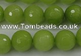 CCN2275 15.5 inches 14mm faceted round candy jade beads wholesale