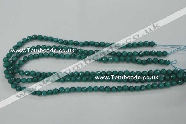 CCN2279 15.5 inches 6mm faceted round candy jade beads wholesale