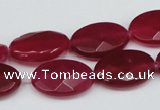 CCN228 15.5 inches 12*18mm faceted oval candy jade beads