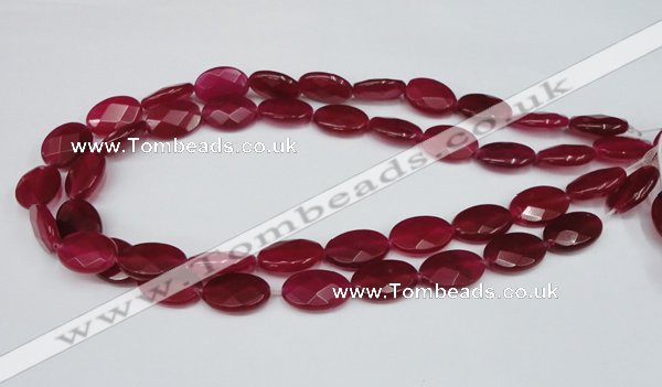 CCN228 15.5 inches 12*18mm faceted oval candy jade beads