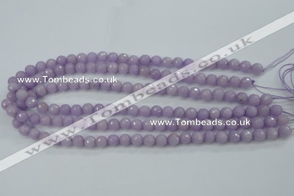 CCN2288 15.5 inches 8mm faceted round candy jade beads wholesale