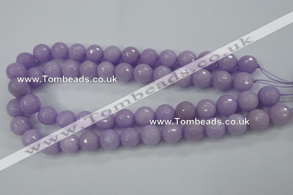 CCN2291 15.5 inches 14mm faceted round candy jade beads wholesale