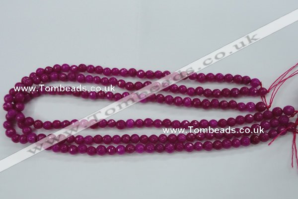 CCN2294 15.5 inches 6mm faceted round candy jade beads wholesale