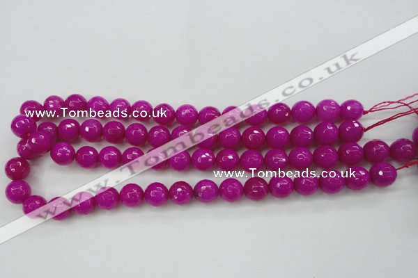 CCN2297 15.5 inches 12mm faceted round candy jade beads wholesale