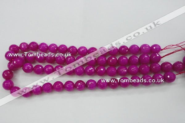 CCN2298 15.5 inches 14mm faceted round candy jade beads wholesale
