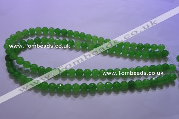 CCN2301 15.5 inches 10mm faceted round candy jade beads wholesale