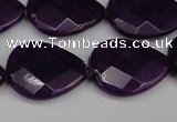 CCN2331 15.5 inches 18*25mm faceted flat teardrop candy jade beads