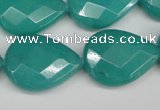 CCN2333 15.5 inches 18*25mm faceted flat teardrop candy jade beads